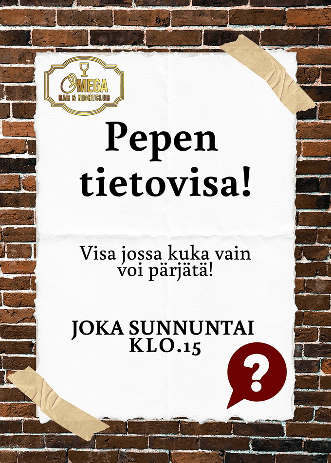 Pepen tietovisa event poster